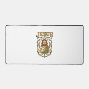 Jesus Enamel Pin Style Jesus Enamel Pin Christian Desk Mat