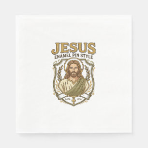 Jesus Enamel Pin Style Jesus Enamel Pin Christian  Napkin