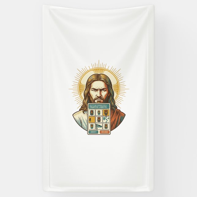 Jesus Endless Captcha Verification Traffic Lights  Banner (Vertical)