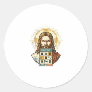 Jesus Endless Captcha Verification Traffic Lights Classic Round Sticker