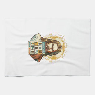 Jesus Endless Captcha Verification Traffic Lights  Tea Towel