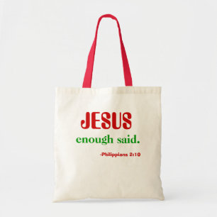 Jesus...enough said tote bag