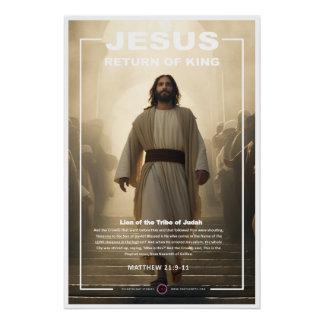 Jesus - Entry through Crowds Poster