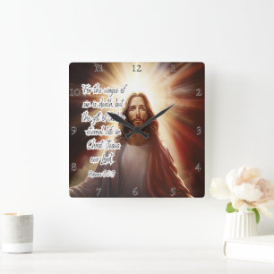 Jesus: Eternal Life, God's Gift Square Wall Clock