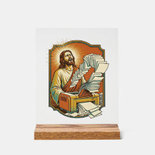 Jesus Excel Sheet Printing 50 Blank Pages Office H Acrylic Sign