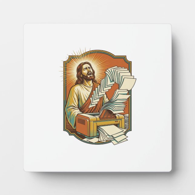 Jesus Excel Sheet Printing 50 Blank Pages Office H Plaque (Front)