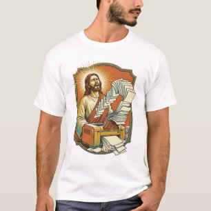 Jesus Excel Sheet Printing 50 Blank Pages Office H T-Shirt