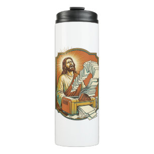 Jesus Excel Sheet Printing 50 Blank Pages Office H Thermal Tumbler