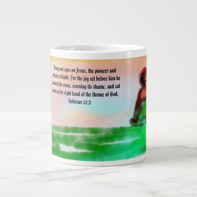 jesus  eye on  large coffee mug (Front)
