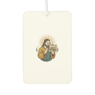 Jesus Eyes Closed Tagged Group Photo Unflattering Car Air Freshener