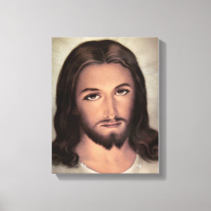 Jesus Face Portrait Canvas Print