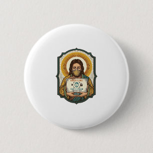 Jesus Failed Face Unlock Mask Recognition Tech Pho 6 Cm Round Badge