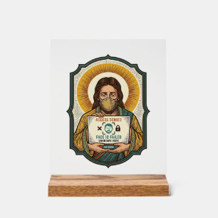 Jesus Failed Face Unlock Mask Recognition Tech Pho Acrylic Sign