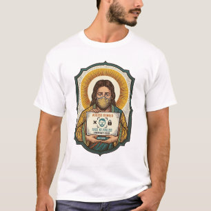 Jesus Failed Face Unlock Mask Recognition Tech Pho T-Shirt
