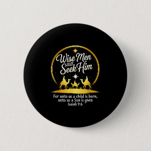 Jesus Faith 3 Kings Vintage Wise Men Still Seek Hi 6 Cm Round Badge