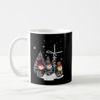 Jesus Faith Hope Love Snowman Christmas Christian Coffee Mug