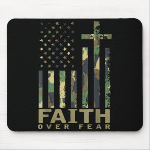 Jesus Faith Over Fear Christian Cross God Fait Us Mouse Mat