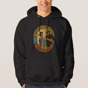 Jesus Fake ID Confiscated Angry Bouncer Club Party Hoodie