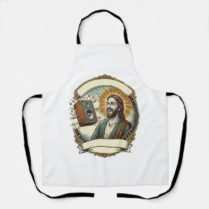 Jesus Fake Laughing Loud Club Cant Hear Party Humo Apron