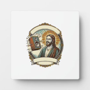 Jesus Fake Laughing Loud Club Cant Hear Party Humo Plaque