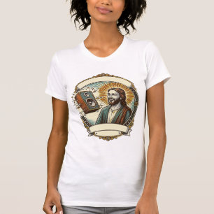 Jesus Fake Laughing Loud Club Cant Hear Party Humo T-Shirt