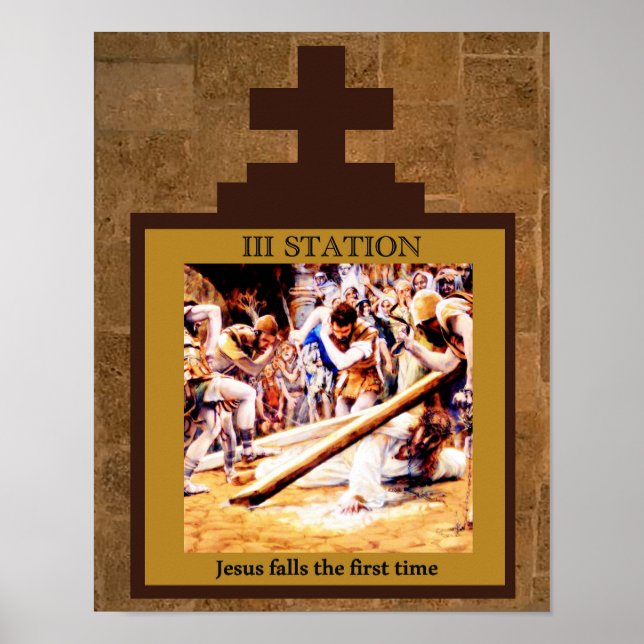 Jesus Falls the First Time Station 3 Poster (Front)