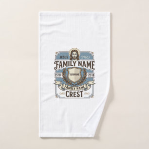 Jesus Family Name Crest Jesus Family Name Crest Ch Hand Towel