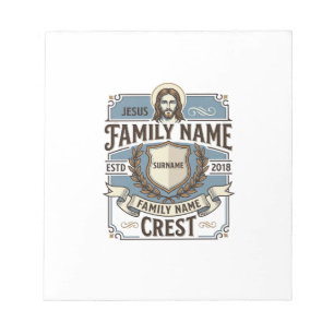 Jesus Family Name Crest Jesus Family Name Crest Ch Notepad
