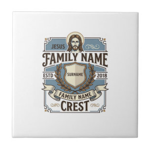Jesus Family Name Crest Jesus Family Name Crest Ch Tile