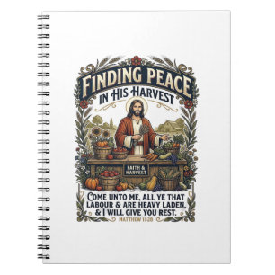 Jesus Farmers Market Handmade Food Graphic Tee Chr Notebook