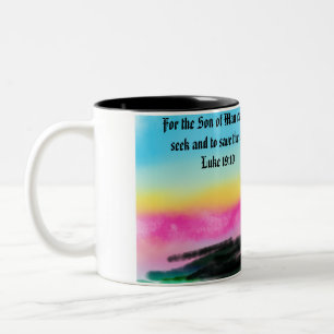 jesus find us Two-Tone coffee mug