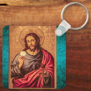 Jesus Fine art vintage key ring