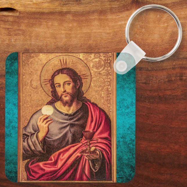 Jesus Fine art vintage key ring (Back)