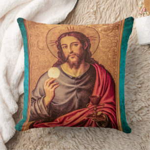 Jesus Fine art vintage pillow