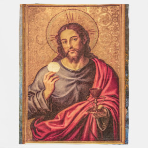 Jesus Fine Art woven polar blanket