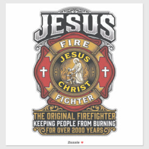 Jesus Firefighter Vintage Christian Faith Shirt