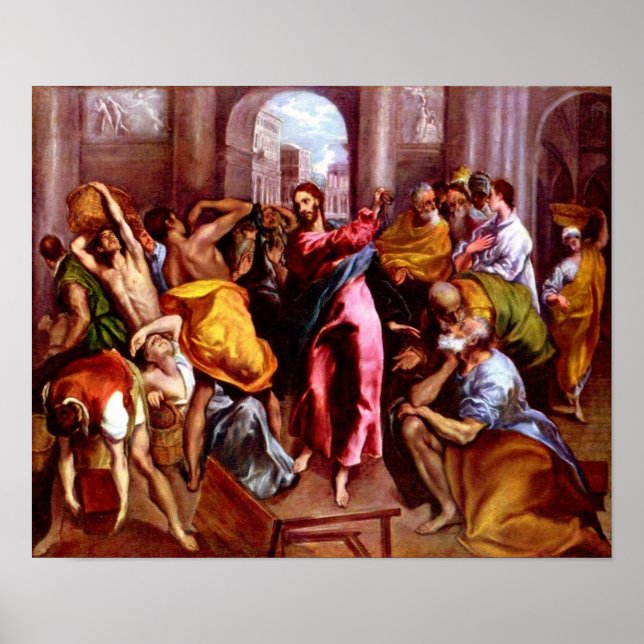 Jesus’ First Cleansing of the Temple (John 2:13) Poster (Front)