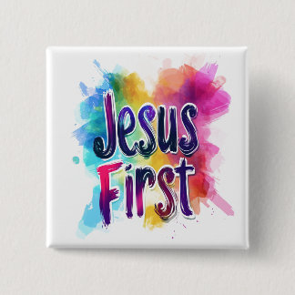 "Jesus First" custom badge