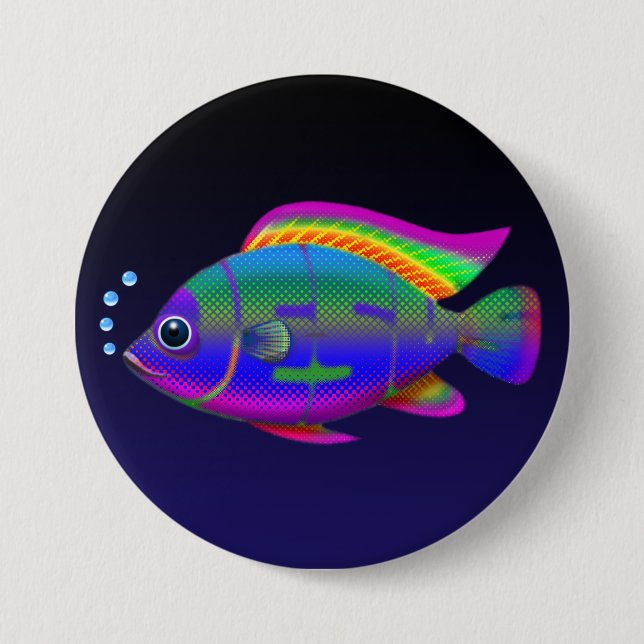 Jesus Fish 7.5 Cm Round Badge (Front)