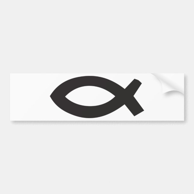 Jesus Fish Bumper Sticker (Front)
