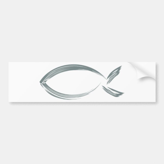 Jesus fish bumper sticker (Front)