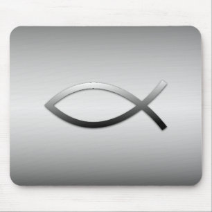 Jesus Fish Christian Ichthys Symbol Mouse Mat