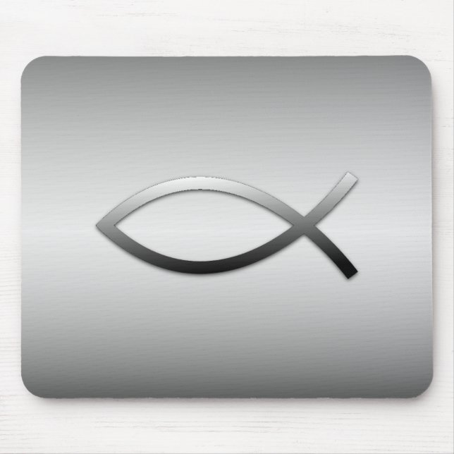 Jesus Fish Christian Ichthys Symbol Mouse Mat (Front)