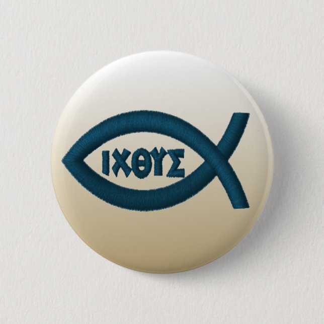 Jesus Fish Christian Symbol 6 Cm Round Badge (Front)