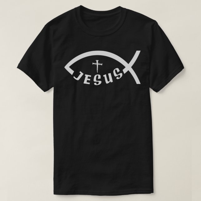 Jesus Fish Christian T-Shirt (Design Front)