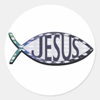 Jesus Fish Classic Round Sticker