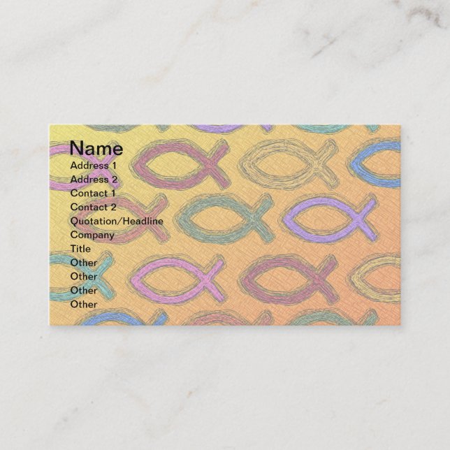 JESUS FISH DESIGN BUSINESS CARD (Front)