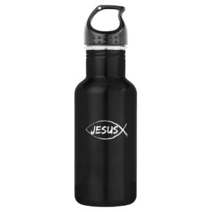 Jesus Fish Design for Christian Believers 532 Ml Water Bottle