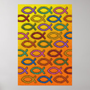 JESUS FISH DESIGN POSTER