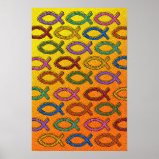JESUS FISH DESIGN POSTER